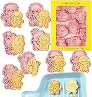 Gingerbread Man Cookie Cutter Set,8X Kitchen Baking Tool - Cookie Cutters Christmas Gingerbread Man Cakes Fondant Cookie Decorating Mold for Homemade Treats