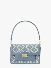 spade flower jacquard voyage medium shoulder bag