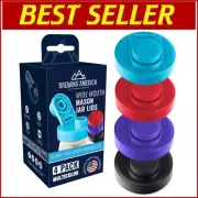 Mason Jar Lids With Grip Texture for Spilling-Free Drinking - 4 Pack Variety