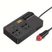 Car Inverter 12V 24V to 220V Multi-Function Socket Mobile Phone Charger 120W Car Power Converter with Smart Digital Disp