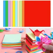 100 Sheets Colorful Paper Folding Paper Double Side Color Square Paper for Craft