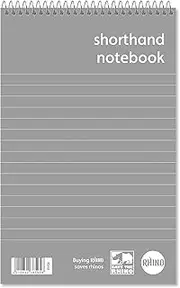 Rhino Everyday Feint Ruled Shorthand Notebook 160 Pages 203mm x 127mm - Pack of 10