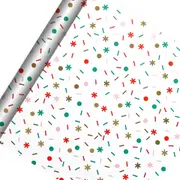 Hallmark Wrapping Paper Roll - Confetti & Stars