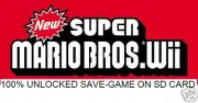 GAME-SAVE on SD CARD for New Super Mario Bros. Wii, NSMB 100% cheat file