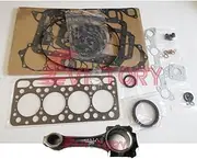 for KUBOTA Parts V1702 Rebuild kit Complete Overhaul Gasket kit + Connecting Rod conrod
