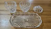 Bohemia Crystal Lady Anne Sugar Creamer Tray Set