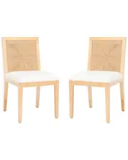 Safavieh Couture Set of 2 Emilio Woven Dining Chairs
