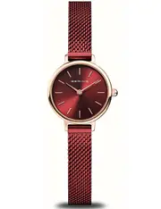 Bering 11022-363 Red Dial Stainless Steel Womens Watch