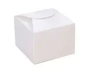 10Pcs Gift Box Freestanding Easy to Carry Paper All Match Fantasy Gift Container for Bakery White L