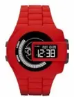 NEW Diesel DZ7276 Digital Black Dial Men's Watch Red Rubber Strap
