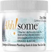 2 in 1 Washing Machine/Dishwasher Bio Cleaner & Deodorizer Gel, 24 Cleanings in a single container, Septic Safe Formula to clean inside out of Front End, Top End, HE Washing Machines and Dishwashers