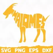 PATRICK MAHOMES GOAT, DESIGN, CUT FILES, SVG for Cricut