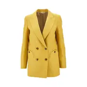[BLAZE] BLAZE 'Everyday' linen double-breasted jacket Woman III III Yellow