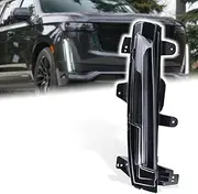 Duolctrams LED Fog Light Turn Signal Light Assembly Compatible for 2021-2024 Cadillac Escalade Daytime Running Light DRL Right Passenger Side 85117443 GM2563121