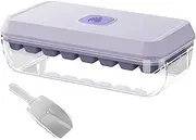 Ice Trays for Freezer,Ice Maker Container Mold - Easy Release Making Mold with Lid and Bin for Fruit, Soda, Cocktails, Whiskey