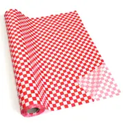Red and White Checkered Table Roll Tablecloth 30m