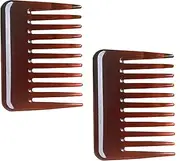 Mini Wide Tooth Comb,Small Travel Purse Hair Detangling Comb Beard Comb Pocket Comb for Curly Wavy Wet Dry Hair,Portable Care Comb Shower Comb Travel Comb Styling Comb for Men Women (Brown-02)