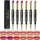 Aseawave 6Pcs Lip Liner and Lipstick Makeup Set, Purple Red/Claret/Vermilion/...