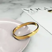 Serena Solid Flat Hinged Bangle in Gold