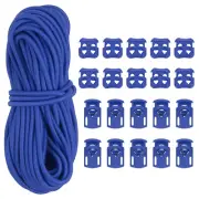 16 Yard Cord & Single Hole Lock & Double Hole Lock, Navy Blue 21 Pack