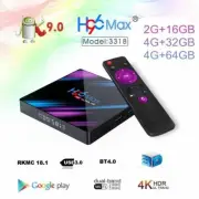 H96 Max Android 9.0 TV Box 4K UHD Quad Core Dual WiFi BT Media Player 64GB