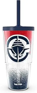Tervis NBA Los Angeles Clippers - Defend Made in USA Double Walled Insulated Tumbler Travel Cup Keeps Drinks Cold & Hot, 24oz with Straw Lid, Classic