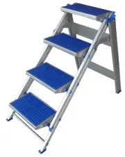 Step Ladder Aluminium with 4 Extra Large Steps