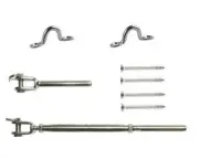 10 Pack -Stainless Steel Rope Wire Balustrade Kit DIY Jaw/Swage Fork Turnbuckle