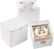 [Generic] Ring Box - Data Cable Protective Cover, Rotating Reversible Rings Cake Box, Cable Protection Rope Charger | Reversible Bear Cake Jewelry Accessories Display Earring Storage For Women, Men & Birthday