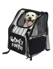 [SOGA] Portable Breathable Mesh Pet Carrier Backpack in Black