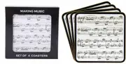 Making Music Coaster Set of 4 Dinner Tableware Musical Cryptogram
