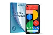 [Set of 3] Google Pixel 5 (6.0) Ultra Clear Screen Protector Film by MEZON Case Friendly, Shock Absorption (Pixel 5, Clear)