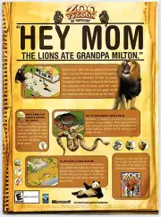 Vintage Print Ad 2001 Zoo Tycoon PC Animal Sim Game Original Promo Poster Art
