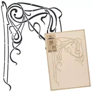 Reusable PLASTIC STENCIL Template / 45x65cm or 59x95cm / ART NOUVEAU ORNAMENT #2