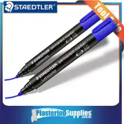 STAEDTLER Blue Marker 2 Piece 2mm Bullet Point Pen Texta ST-3523 MADE IN GERMANY