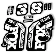 Fork Replacement Decal Sticker Compatibale for Fox 38 2021 E Bike Series White (Matte)