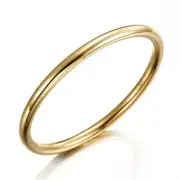 18ct Heavy Yellow Gold Plated Classic Heavy & Solid 5mm Wide Golf Bangle - US...