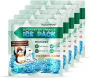 5 Packs Reusable Ice Packs for Lunch Boxes and Coolers