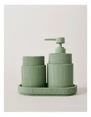 Vue Hudson Soft Touch Bathroom Accessory 3pk in Green