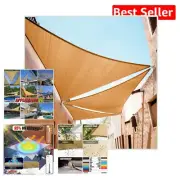 Breathable 17' Triangle Sun Shade Sail Canopy - 3- , Sand Beige