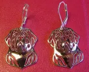 SAINT ST BERNARD Dog Earrings ~ Silver Tone ~ Dog Lover ~ Cute!