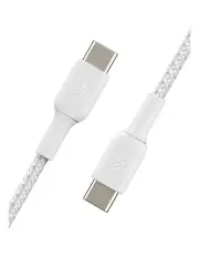 [Belkin] BOOST CHARGE USB-C to USB-C Braided Cable 1m White CAB004BT1MWH
