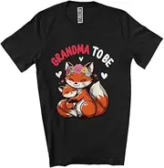 [Generic] Grandma to Be, Lovely Mother's Day Flowers Fox New Grandma, Pregnancy Family Group Unisex T-Shirt