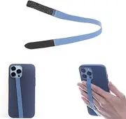 TFY Elastic Phone Strap, Universal Slim Hand Finger Grip, Non-slip Cell Phone Holder, fit Most Smartphones Case - 2 Pieces (Blue)