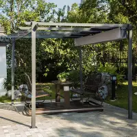 在飛比找Yahoo!奇摩拍賣優惠-戶外遮陽棚涼亭帳篷庭院別墅雨棚花園停車棚家用葡萄架鋁合金車棚