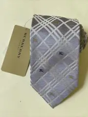 NEW Burberry Taro Plaid Mans 100% Silk Tie Authentic Italy 3.5" 0350374