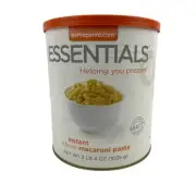 Instant Elbow Macaroni Pasta Large Can 2.4LB Emergency Food USA 25YR Shelf Life