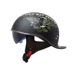 跨境摩托車復古機車半盔四季通用電動摩托車男女通用騎行安全帽