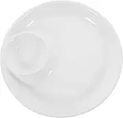 FELTECHELECTR Divided Ceramic Breakfast Plate Sushi Display Dish Multi Bowl for Dumplings Noodles Desserts Decorative Practical Serving Tray for Hotels