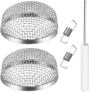2 Pack Flying Insect Screen Stainless Steel RV Furnace Vent Cover Mesh with Tools Camping Replacement Parts